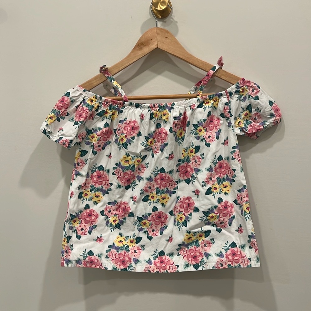 Janie and Jack floral off the shoulder top